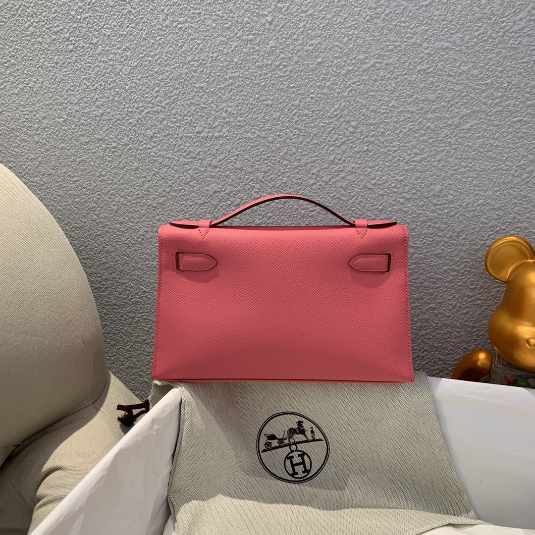 에르메스 미니 켈리백22 립스틱 핑크 금장 앱송